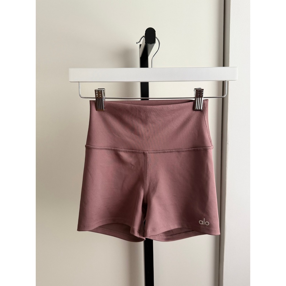 Alo Softsculpt High-Waist Precision Short 3" – Size XXS – Dusty Rose